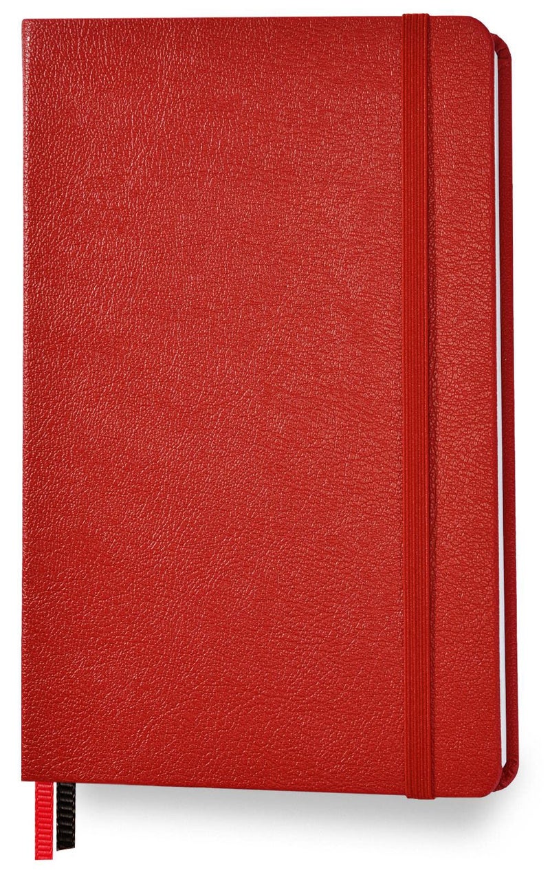 Minimalism Art, Premium Hard Cover Notebook Journal, Classic 5" x 8.3", 122â€…Numberedâ€…Pages, Gussetedâ€…Pocket, Ribbon Bookmark, Extra Thick Ink-Proofâ€…Paperâ€…120gsm, San Francisco (Ruled, Red) - Image 2